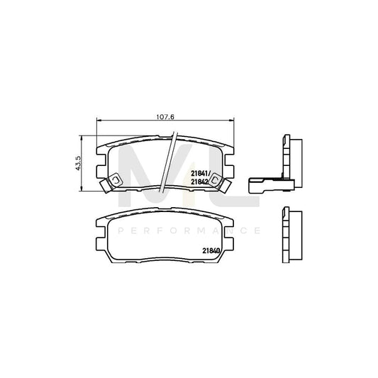Hella 8DB 355 016-471 Brake Pad Set With Acoustic Wear Warning