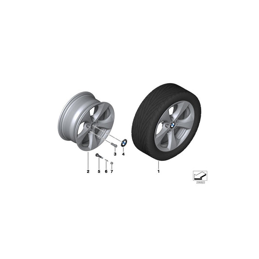 Genuine BMW 36116794272 F25 F26 Alloy Rim Right 8JX17 ET:43 (Inc. X4 20dX, X3 20dX & X3 28iX) | ML Performance US