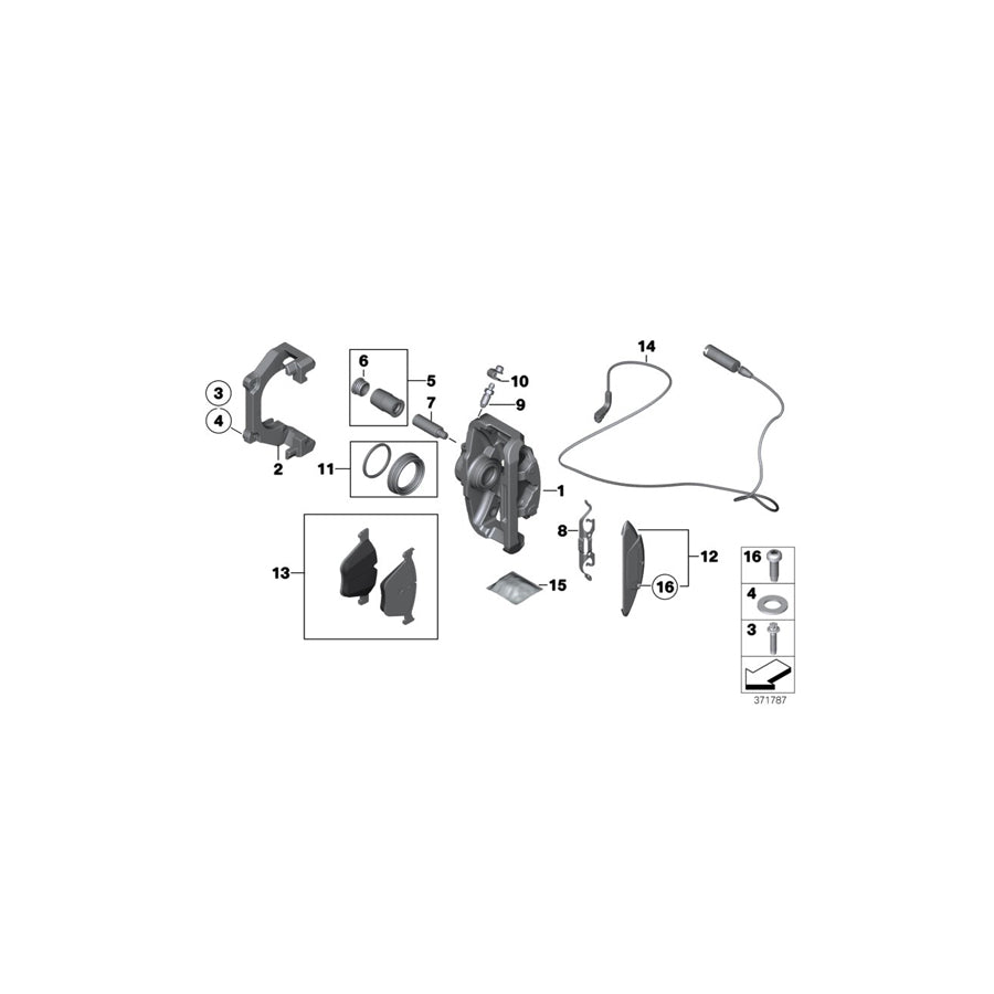 Genuine BMW 34216789715 RR4 F03 Caliper Housing Left (Inc. Ghost, 750LiS & Ghost EWB) | ML Performance US Car Parts