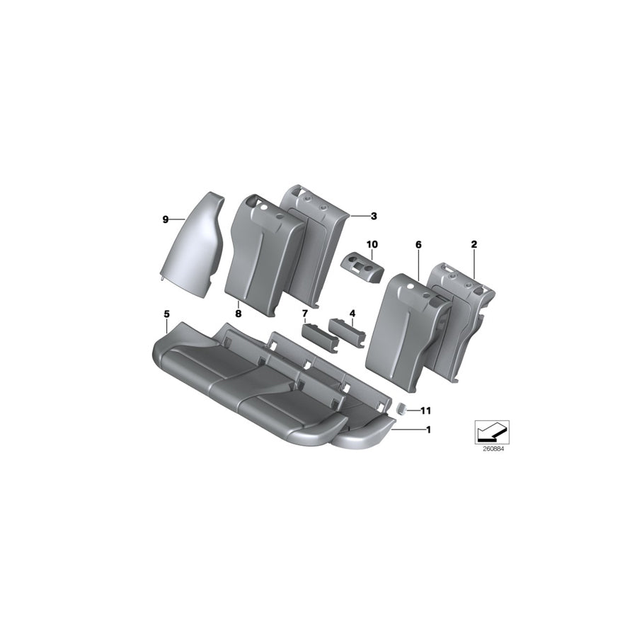 Genuine BMW 52207341804 F34 Lateral Trim Panel Right VENETOBEIGE (Inc. 330iX, 340iX & 320d) | ML Performance US Car Parts
