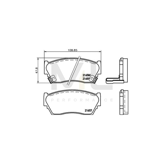 Hella 8DB 355 016-351 Brake Pad Set With Acoustic Wear Warning
