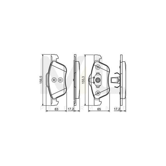 Bosch 0986495118 Brake Pad Set For Nissan Primera With Mounting Manual BP1508 | ML Performance Car Parts