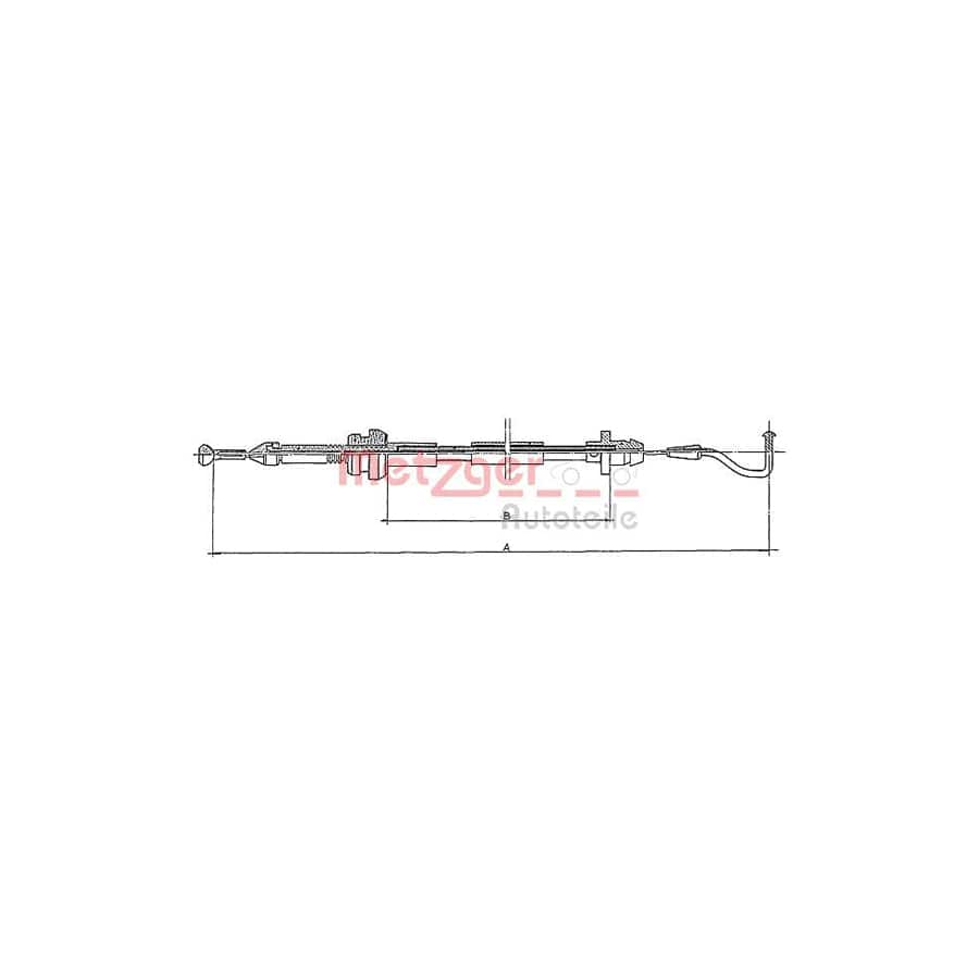 METZGER 11.087 Throttle Cable