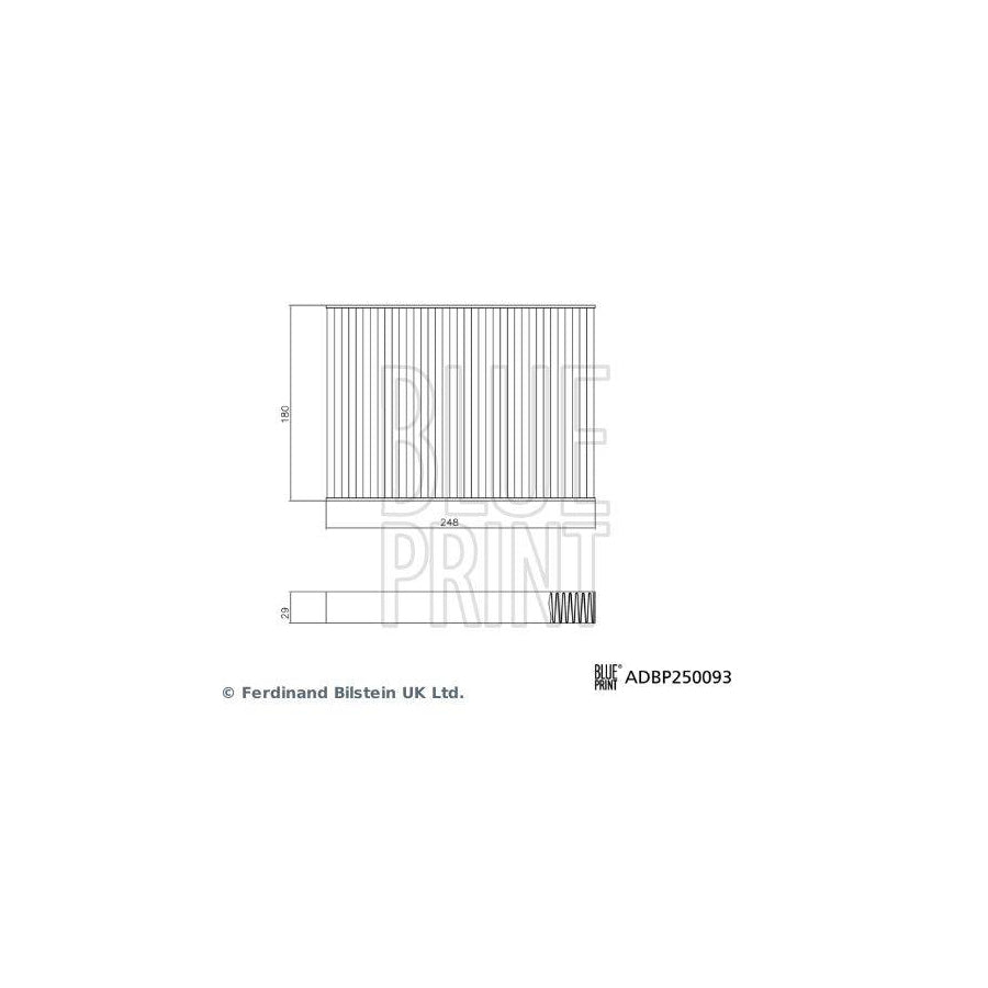Blue Print Adbp250093 Pollen Filter