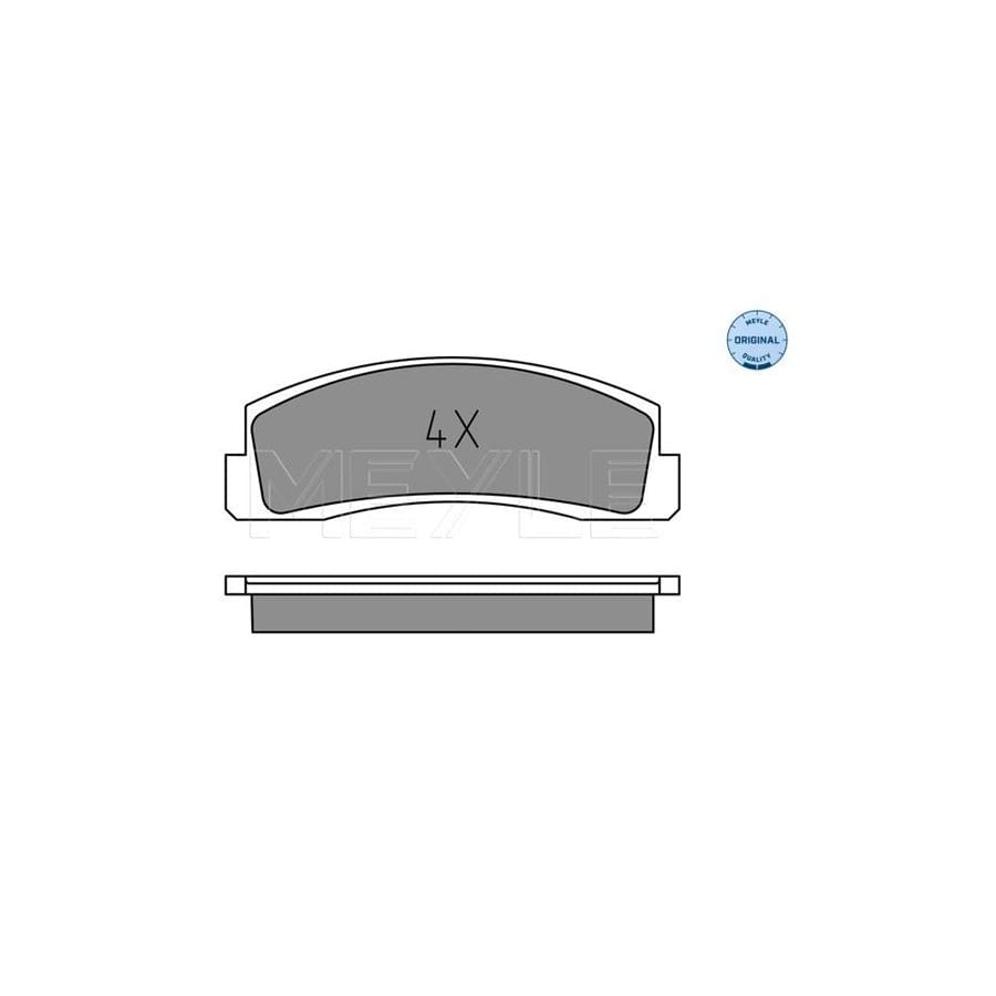Meyle 025 206 6016 Brake Pad Set For Lada Niva (2121, 2131)