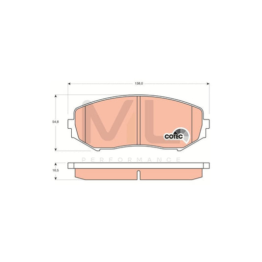 TRW Cotec Gdb3443 Brake Pad Set For Suzuki Grand Vitara Ii Off-Road (Jt, Te, Td) Not Prepared For Wear Indicator, With Accessories | ML Performance Car Parts