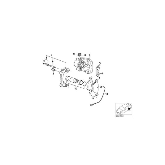 Genuine BMW 34216758127 E46 E85 Caliper Housing Left (Inc. Z4 2.5i, 316i & 318Ci) | ML Performance US Car Parts