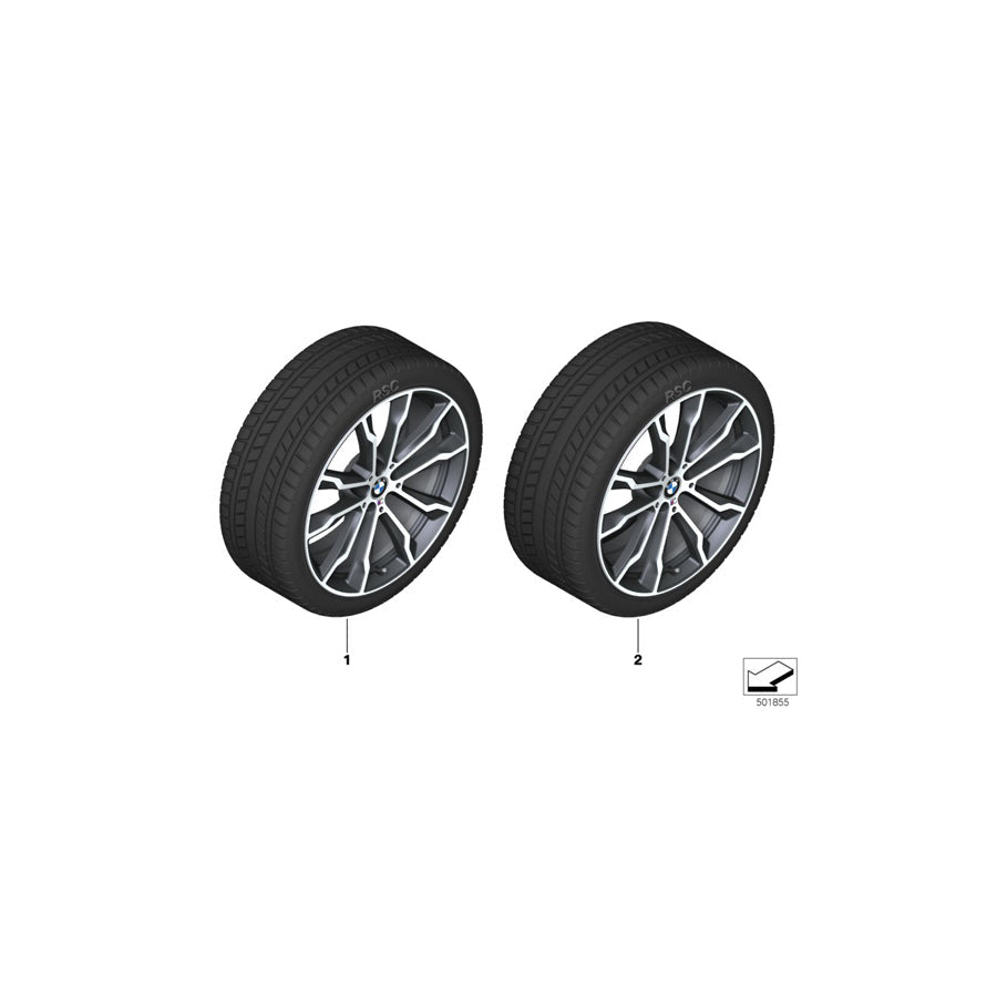 Genuine BMW 36112472750 G01 G02 Tpm Wheel&Tire Winter Orbit Grey 245/45R20 103V (Inc. X3 30eX, X4 25dX & X4 20dX) | ML Performance US