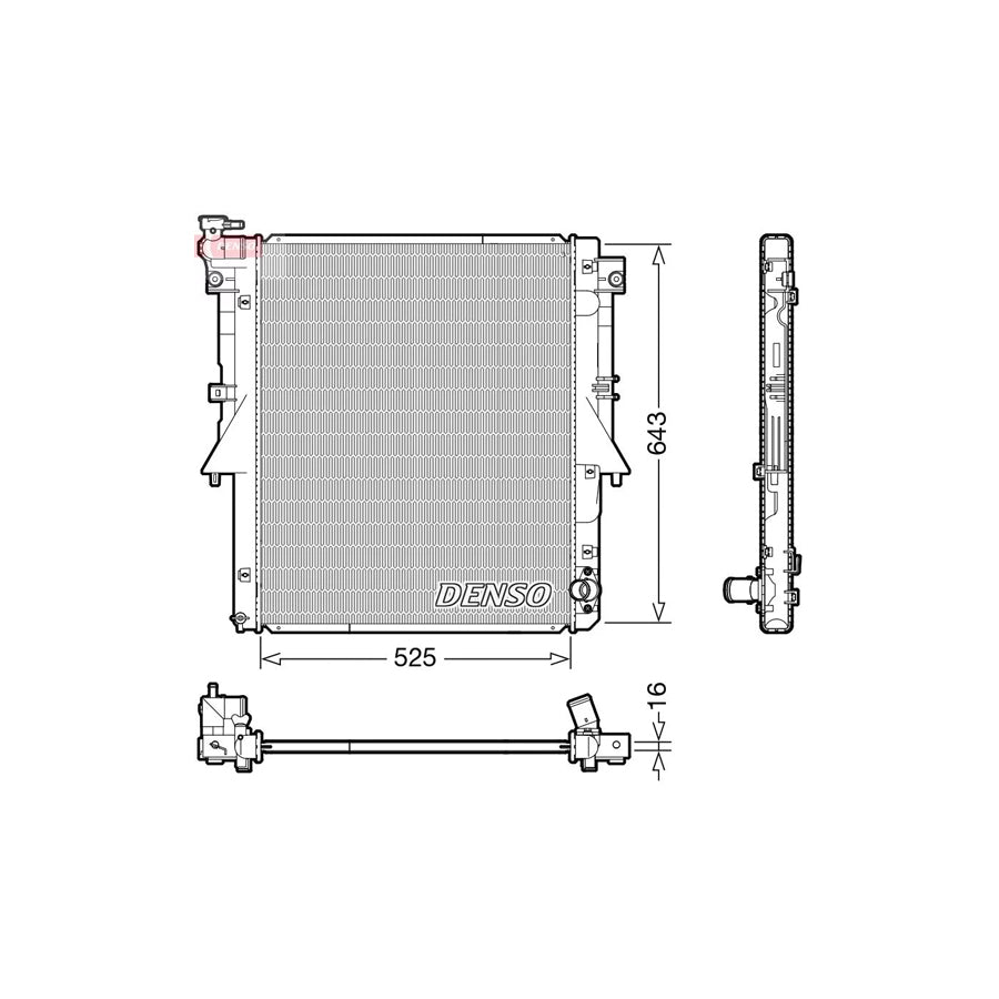 DENSO DRM45054 Engine Radiator