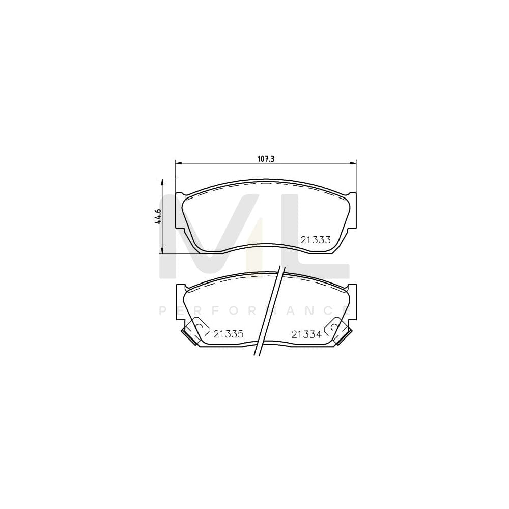 Hella 8DB 355 005-711 Brake Pad Set With Acoustic Wear Warning