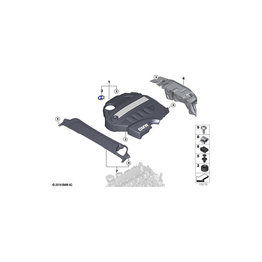 Genuine BMW 11147797410 E84 E61 E83 Cover, Acoustic (Inc. 320d, X1 18dX & 116d) | ML Performance US Car Parts
