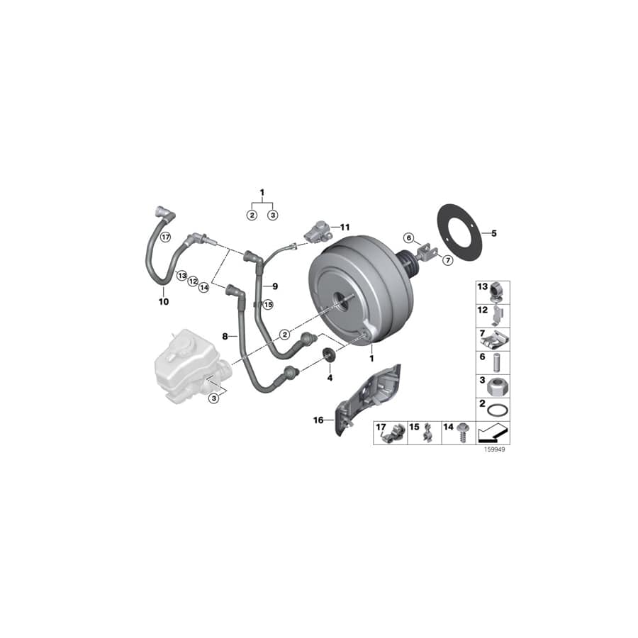Genuine BMW 11667549697 E81 E87 E91 Vacuum Pipe (Inc. 116i 1.6, 118i & 320i) | ML Performance UK Car Parts