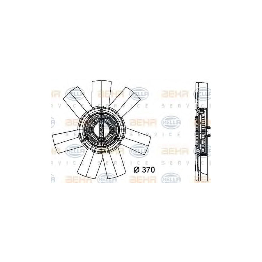 Hella 8MV 376 733-361 Fan, Radiator