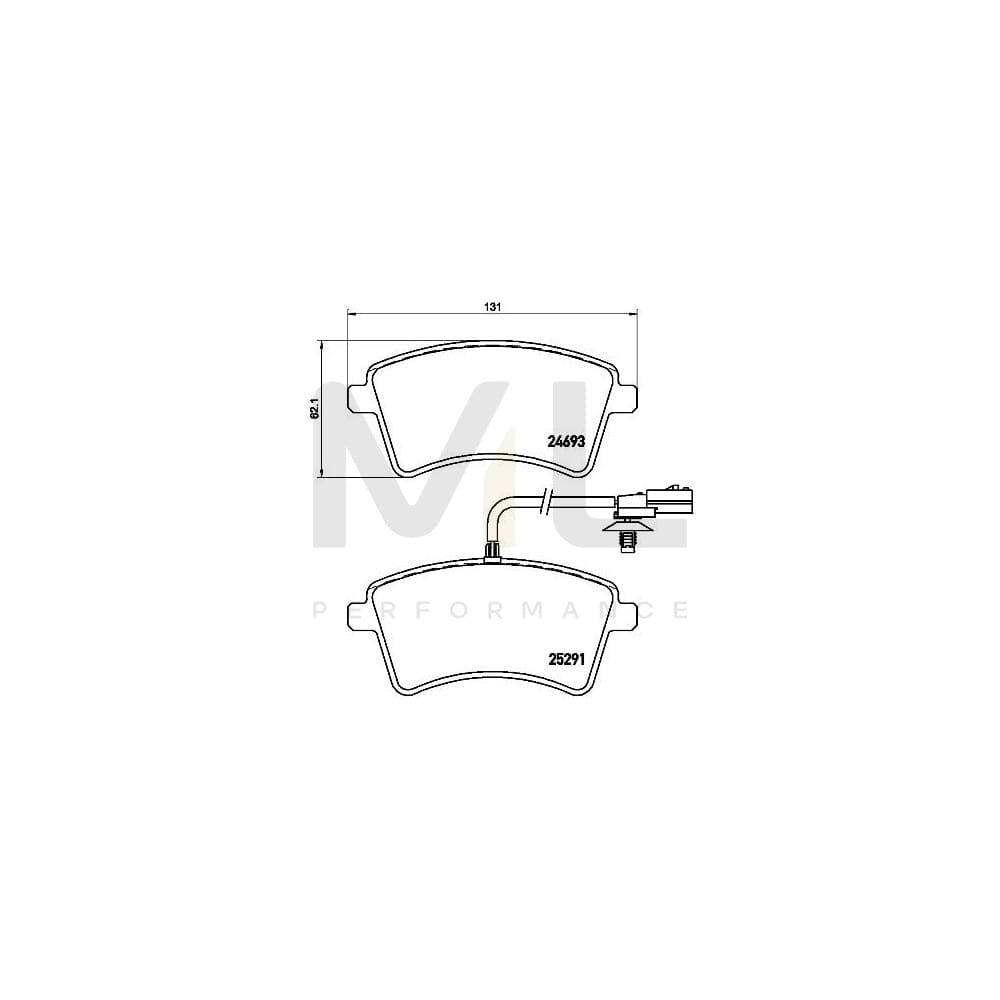 Brembo P 68 058 Brake Pad Set With Brake Caliper Screws | ML Performance Car Parts