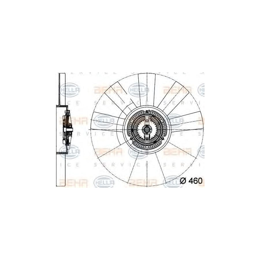 Hella 8MV 376 733-311 Fan, Radiator