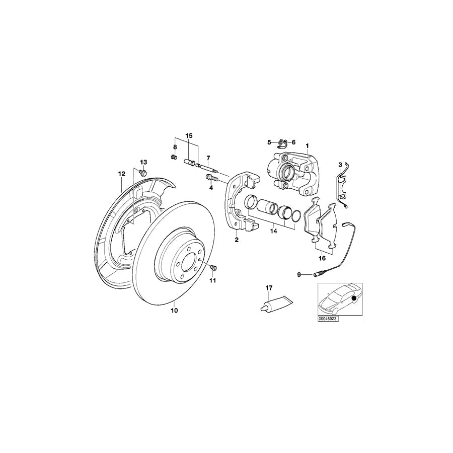 Genuine BMW 34211164580 E38 Caliper Housing Right (Inc. 735i, 730iL & 730i) | ML Performance US Car Parts