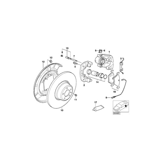 Genuine BMW 34211164580 E38 Caliper Housing Right (Inc. 735i, 730iL & 730i) | ML Performance US Car Parts