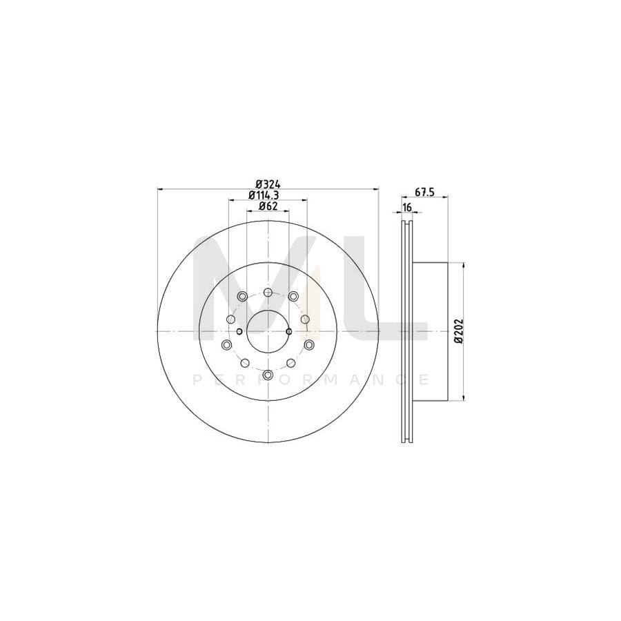 TEXTAR PRO 92170903 Brake Disc for TOYOTA Supra IV (A80) Internally Vented, Coated, without wheel hub, without wheel studs | ML Performance Car Parts