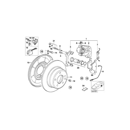 Genuine BMW 34211160384 E34 E32 Calliper Carrier ATE (Inc. M5, 750i & 740i) | ML Performance US Car Parts