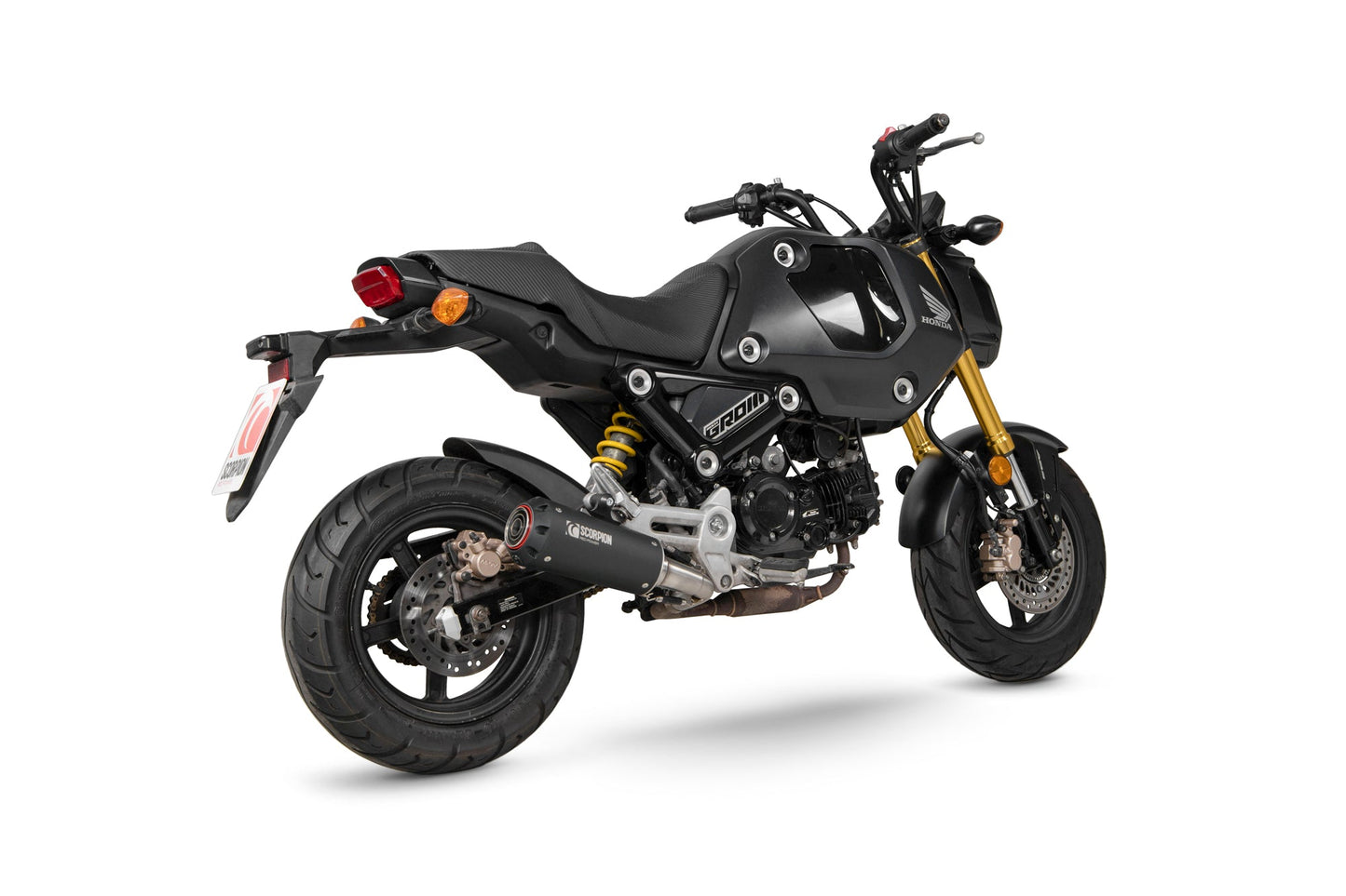 Scorpion PHA199BCER Honda MSX 125 Red Power Slip-On - Black Ceramic Coated Sleeve | ML Performance US US