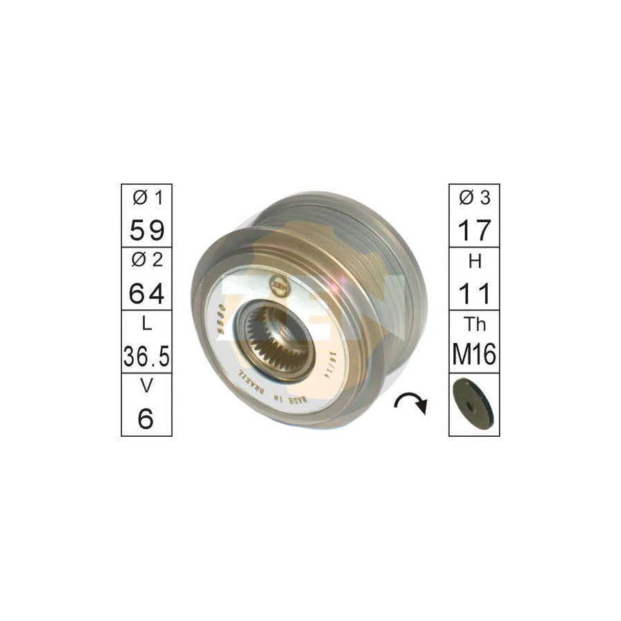 Era ZN5580 Alternator Freewheel Clutch