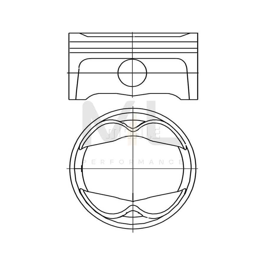 MAHLE ORIGINAL 503 PI 00102 000 Piston for PORSCHE 911 96,0 mm, without cooling duct | ML Performance Car Parts