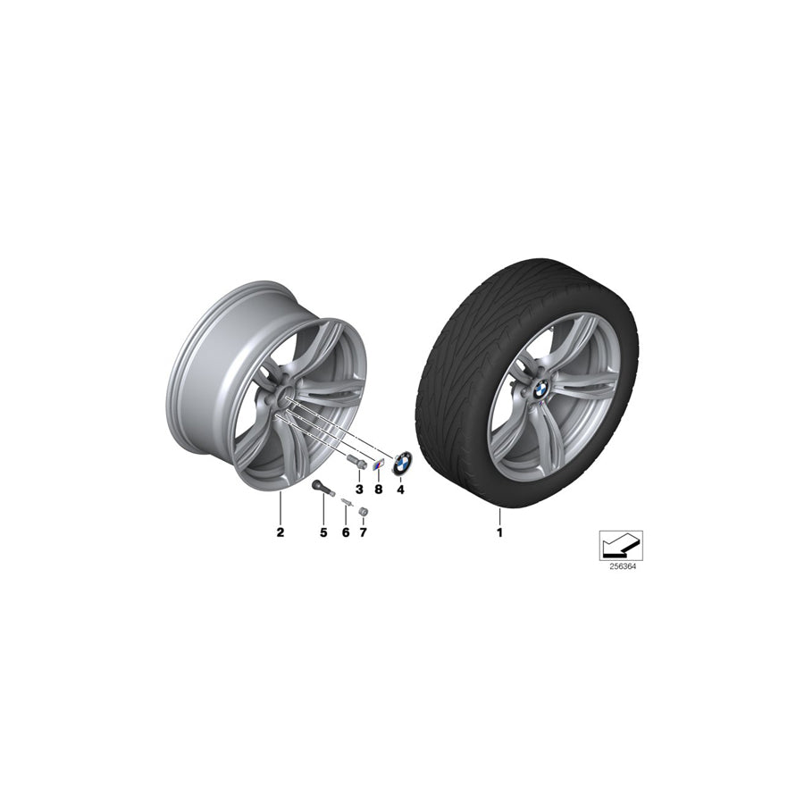 Genuine BMW 36112283403 F12 F06 F13 Disk Wheel Light Alloy Schiefer Grey 10,5JX20 ET:19 (Inc. M6) | ML Performance US