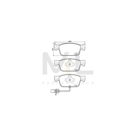 Hella 8DB 355 024-951 Brake Pad Set Incl. Wear Warning Contact