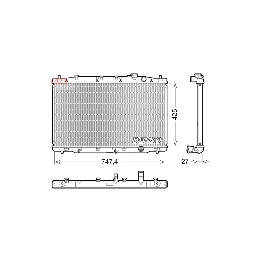 DENSO DRM40052 Engine Radiator for Honda Cr-V IV (Rm)