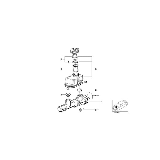 Genuine BMW 34311163711 E36 Brake Master Cylinder (Inc. 316i 1.6, Z3 2.5i & 325td) | ML Performance US Car Parts