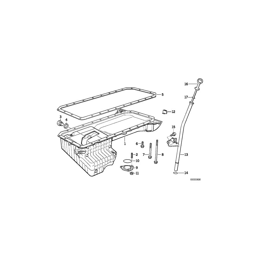 Genuine BMW 11432243604 E34 Guide Tube L=523mm (Inc. 525td & 525tds) | ML Performance US Car Parts