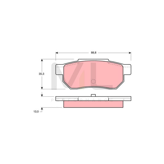 TRW Gdb775 Brake Pad Set Not Prepared For Wear Indicator, With Brake Caliper Screws, With Accessories | ML Performance Car Parts