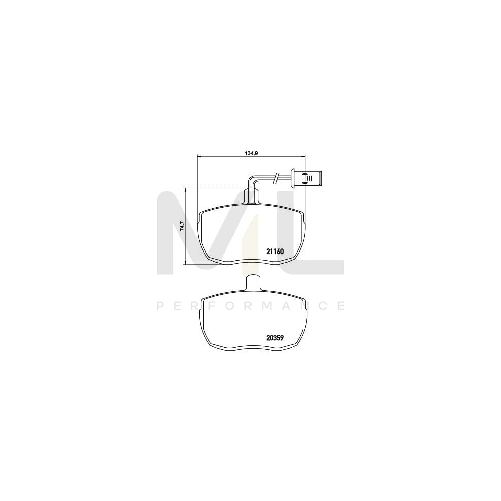 Hella 8DB 355 005-831 Brake Pad Set With Integrated Wear Warning Contact