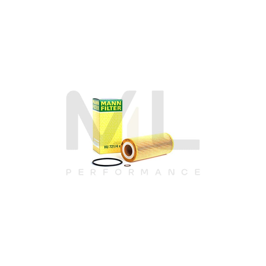 MANN-FILTER HU 721/4 x Oil Filter with seal, Filter Insert