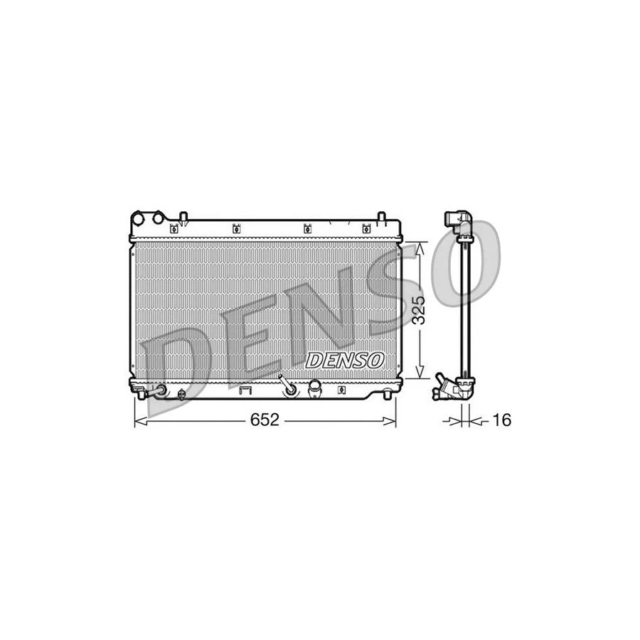 DENSO DRM40014 Engine Radiator for Honda Jazz Hatchback (Gd, Ge3, Ge2)