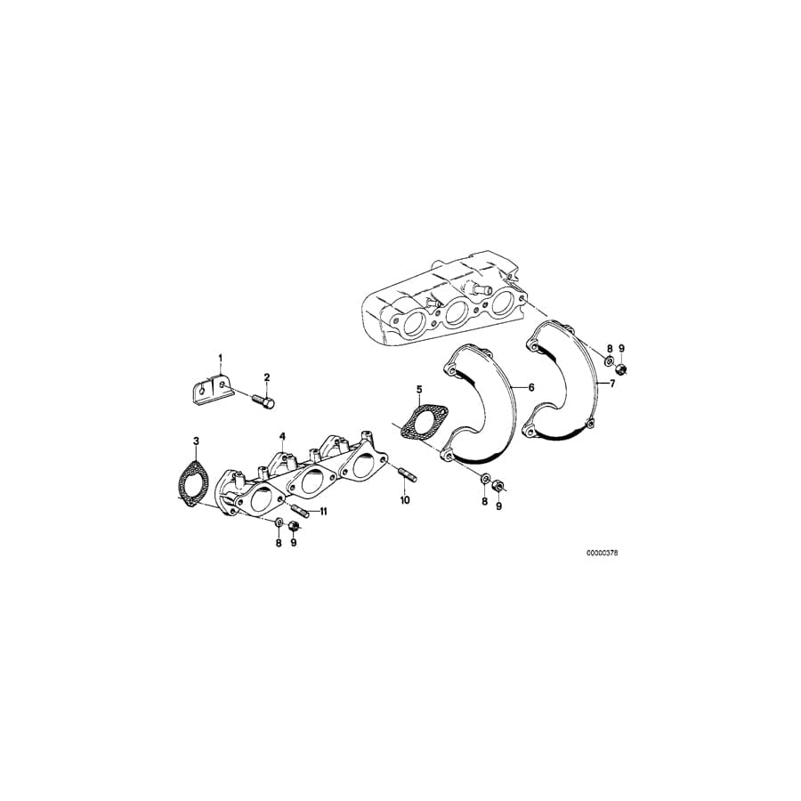Genuine BMW 11611256418 E24 E23 E12 Intake Manifold ZYL.4-6 (Inc. 628CSi, 733i & 528i) | ML Performance UK Car Parts