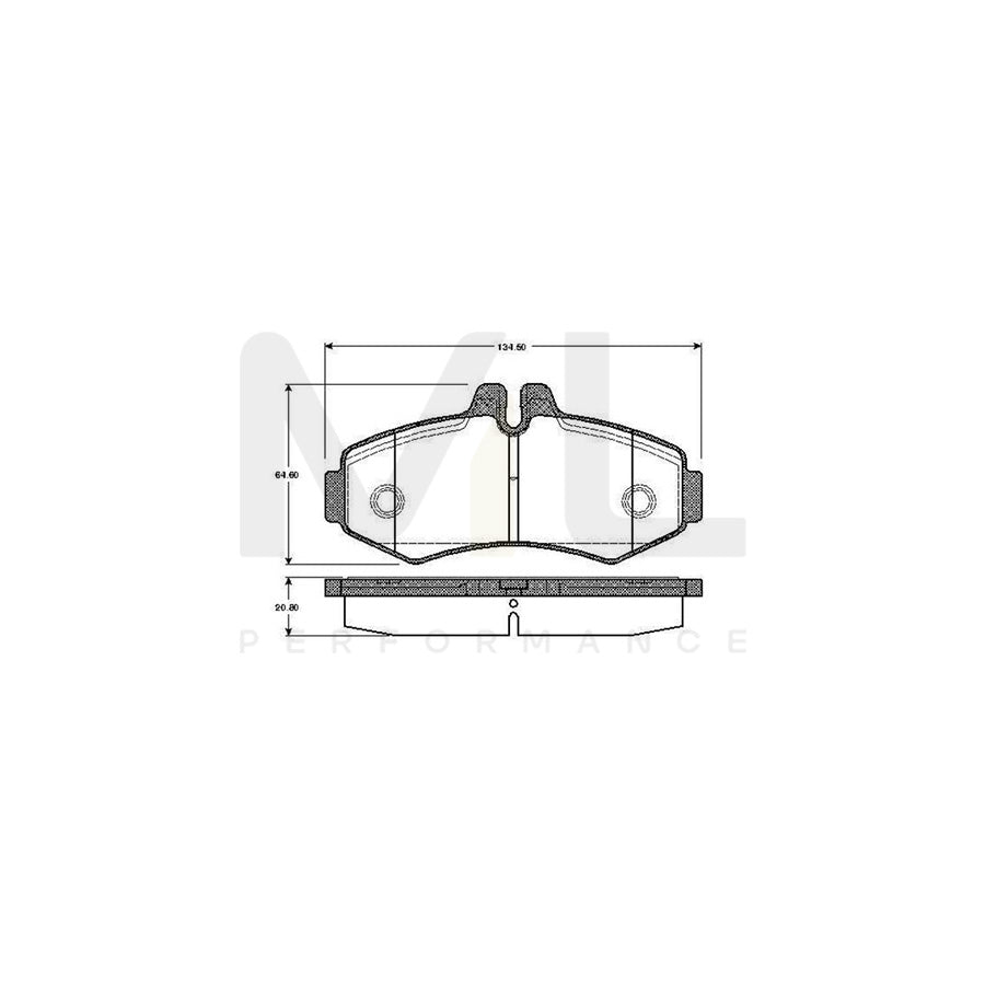 Bosch 0986Tb2045 Brake Pad Set Excl. Wear Warning Contact  | ML Performance Car Parts