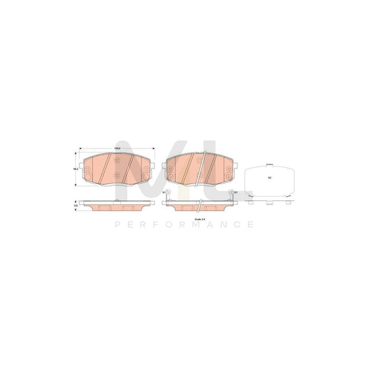 TRW Gdb3523 Brake Pad Set For Kia Cerato With Acoustic Wear Warning | ML Performance Car Parts
