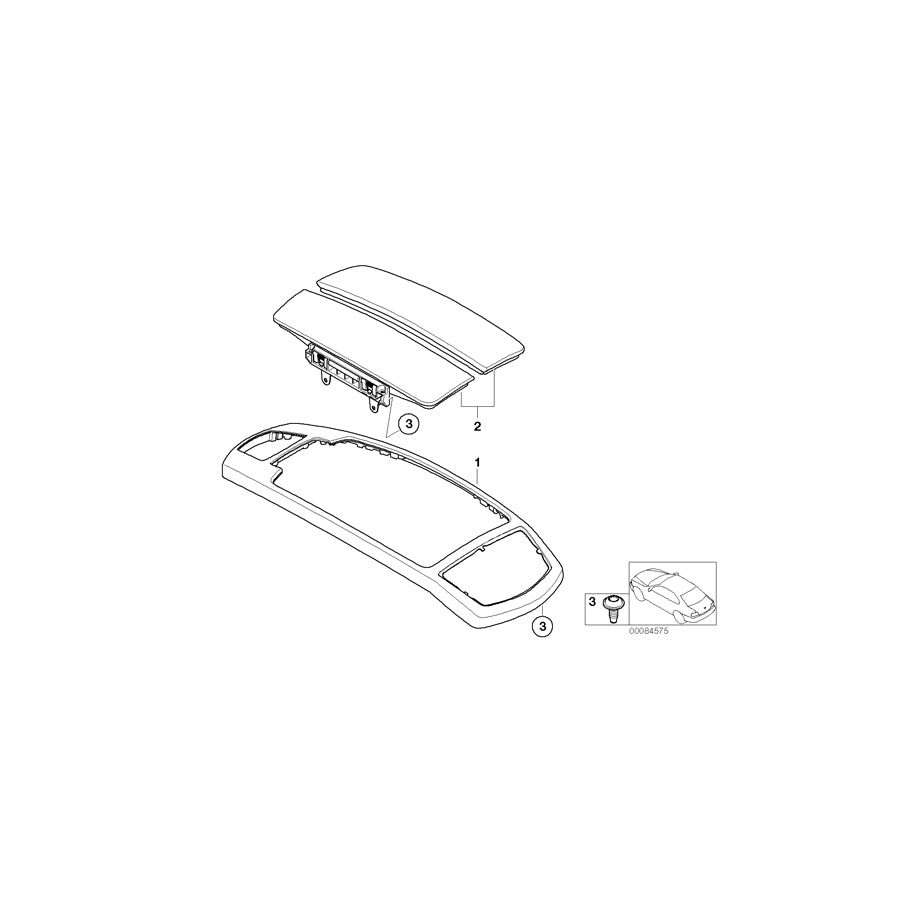 Genuine BMW 51167152538 E65 E67 E66 Set Of Covers, Center Armrest LAVABLAU (Inc. 740Li, 730Li & 750i) | ML Performance US Car Parts