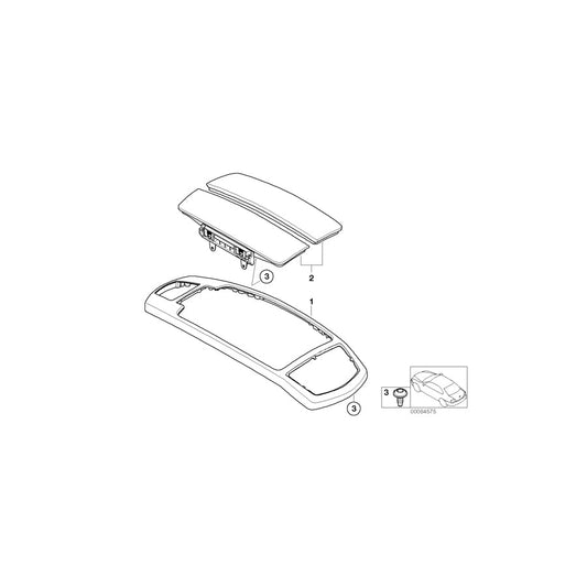 Genuine BMW 51167152538 E65 E67 E66 Set Of Covers, Center Armrest LAVABLAU (Inc. 740Li, 730Li & 750i) | ML Performance US Car Parts