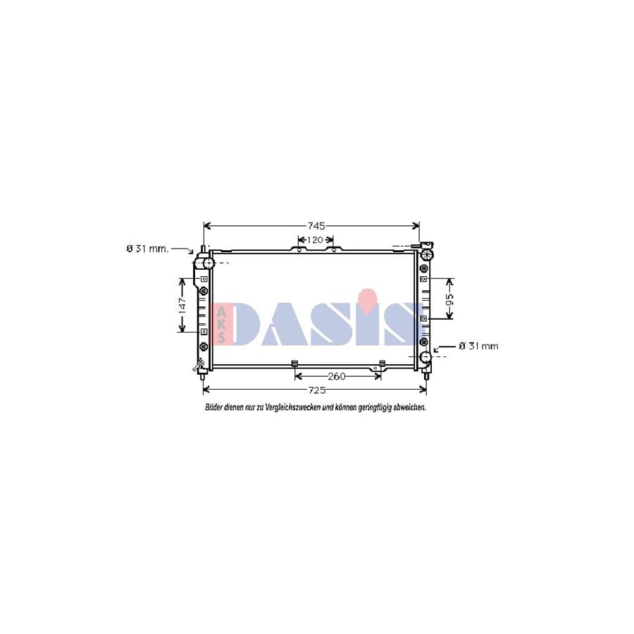 AKS Dasis 220200N Engine Radiator for Volvo 340-360