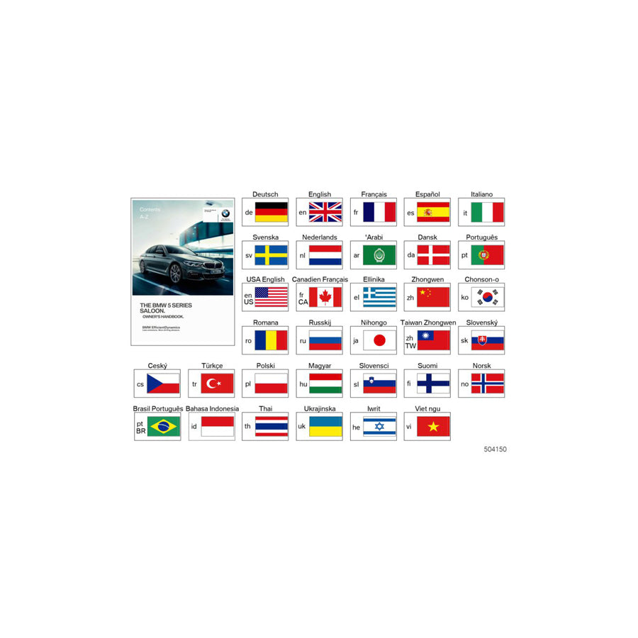 Genuine BMW 01402989478 Owner's Manual G30 ENUS (Inc. 530i, 540iX & 530iX) | ML Performance US Car Parts