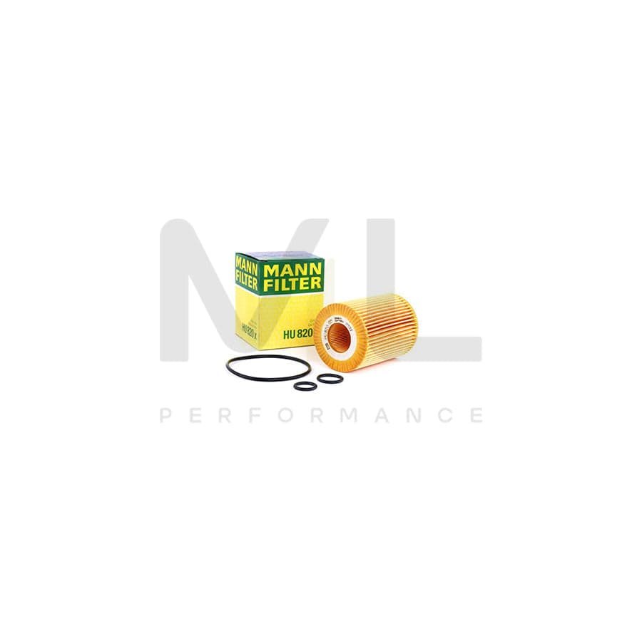 MANN-FILTER HU 820 x Oil Filter with seal, Filter Insert