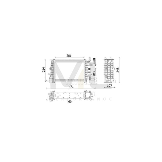 MAHLE ORIGINAL CR 2632 000P Engine radiator Brazed cooling fins, Aluminium | ML Performance Car Parts