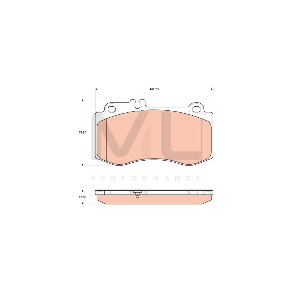 TRW Gdb1822 Brake Pad Set Prepared For Wear Indicator | ML Performance Car Parts