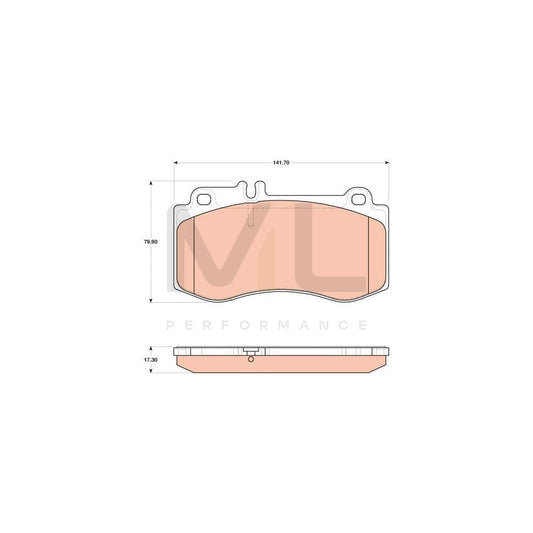 TRW Gdb1822 Brake Pad Set Prepared For Wear Indicator | ML Performance Car Parts