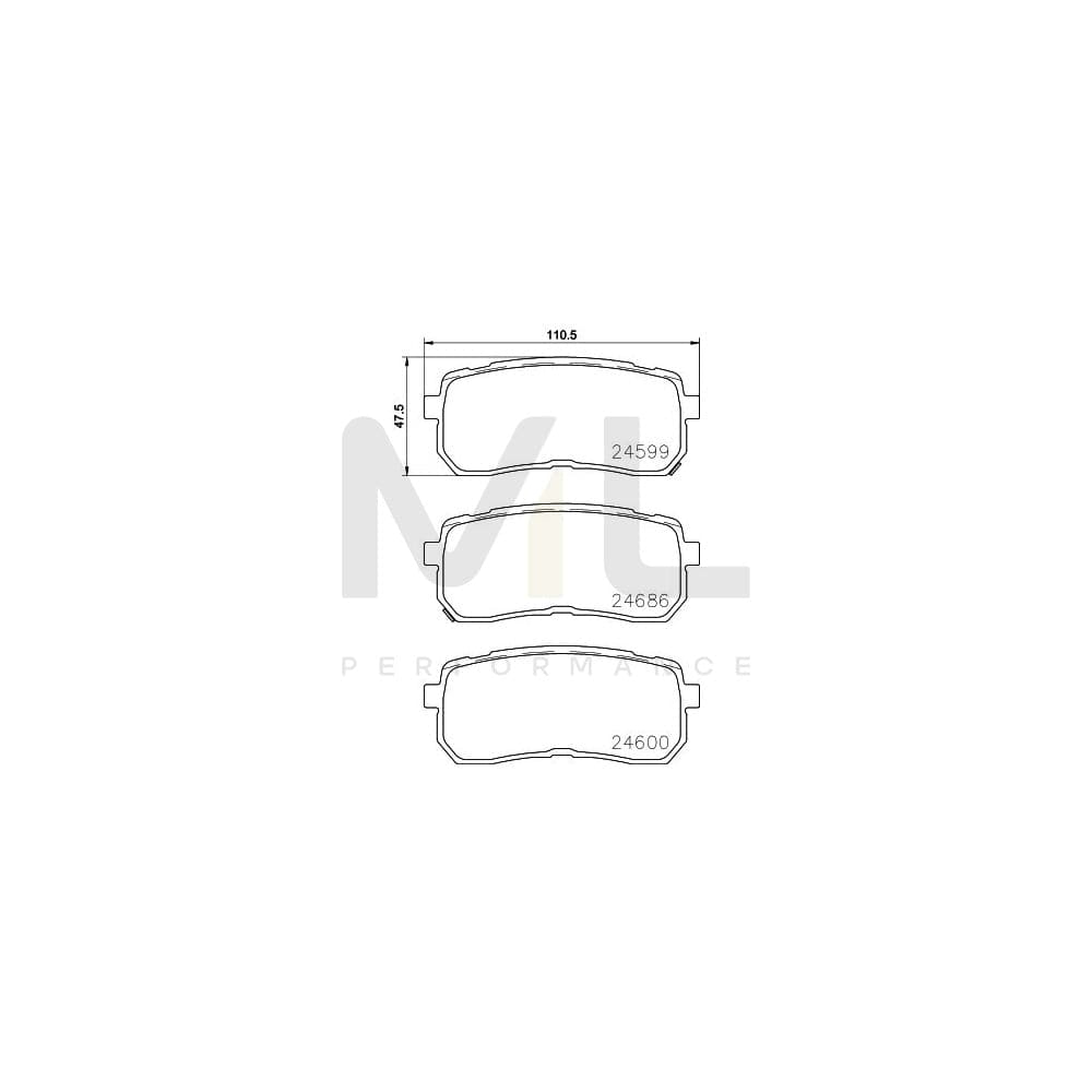 Hella 8DB 355 023-231 Brake Pad Set With Acoustic Wear Warning, With Accessories