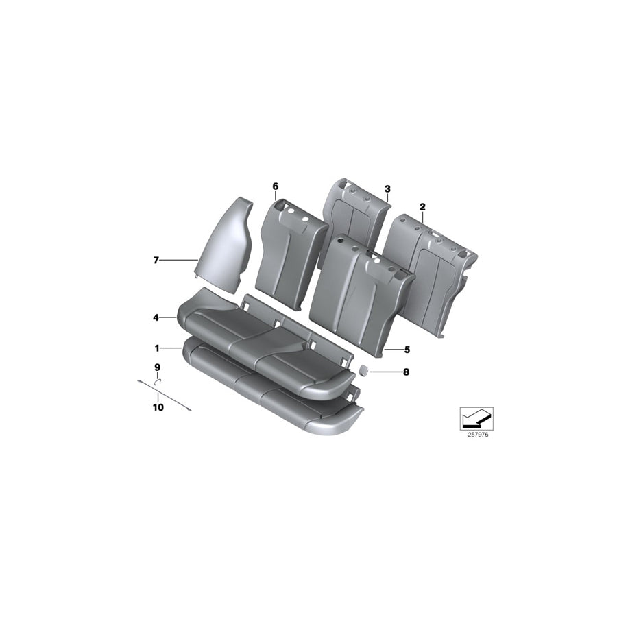 Genuine BMW 52207320252 F22 F21 Side Finisher, Leather, Right KORALLROT (Inc. 120d, 118dX & 114i) | ML Performance US Car Parts