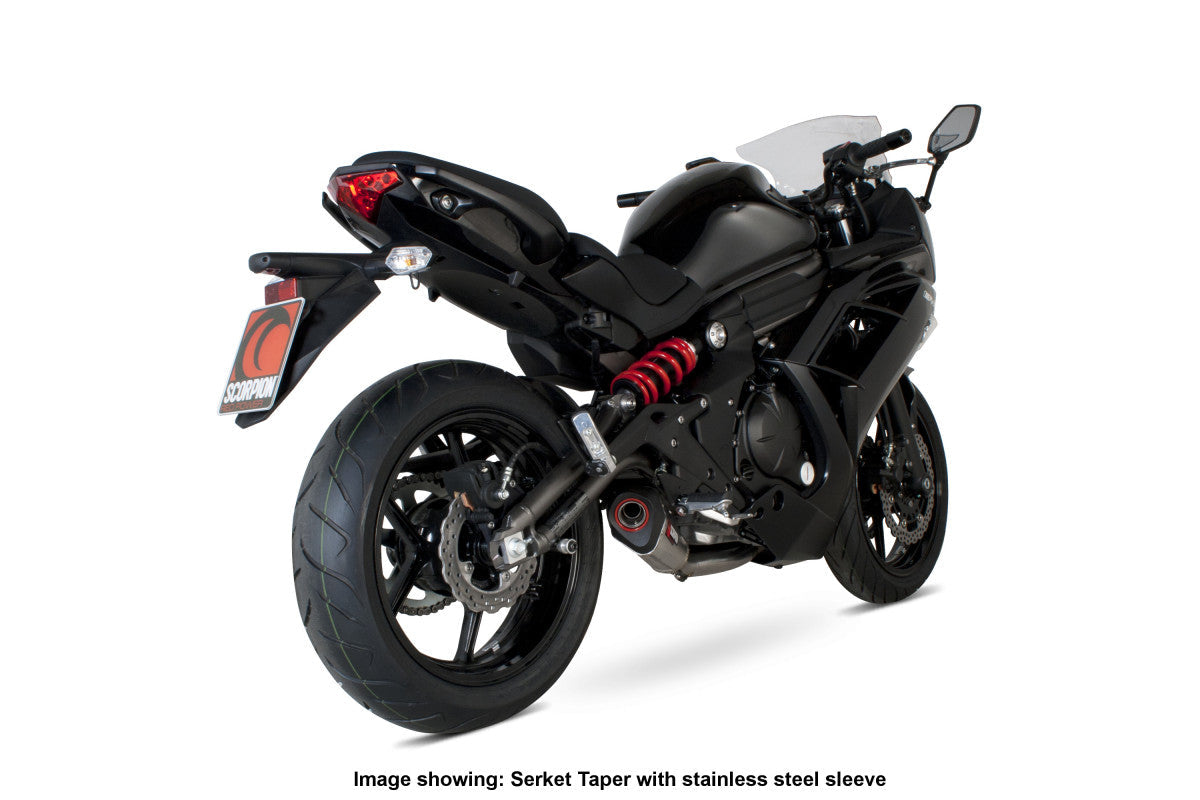 Scorpion RKA90SYSTEO Kawasaki ER6 F/N Serket Taper Full System - Titanium Sleeve | ML Performance US US