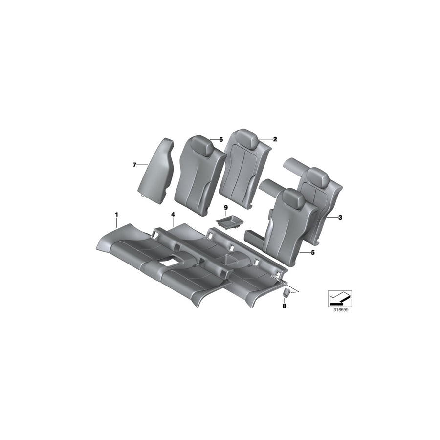 Genuine BMW 52207352733 F32 Lateral Trim Panel Left KORALLROT (Inc. 435dX, 420dX & 425d) | ML Performance US Car Parts